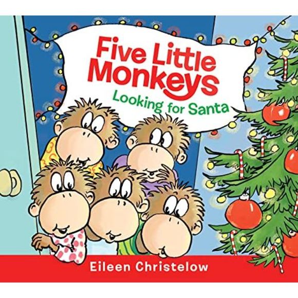 Five Little Monkeys Looking for Santa Board Book -- Eileen Christelow - Picture 2 of 2